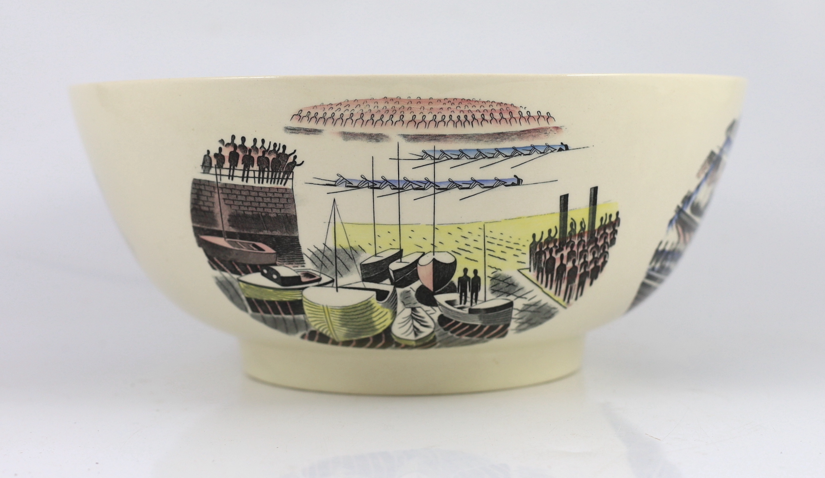 A Wedgwood ‘The Boat Race’ bowl, designed by Eric Ravilious